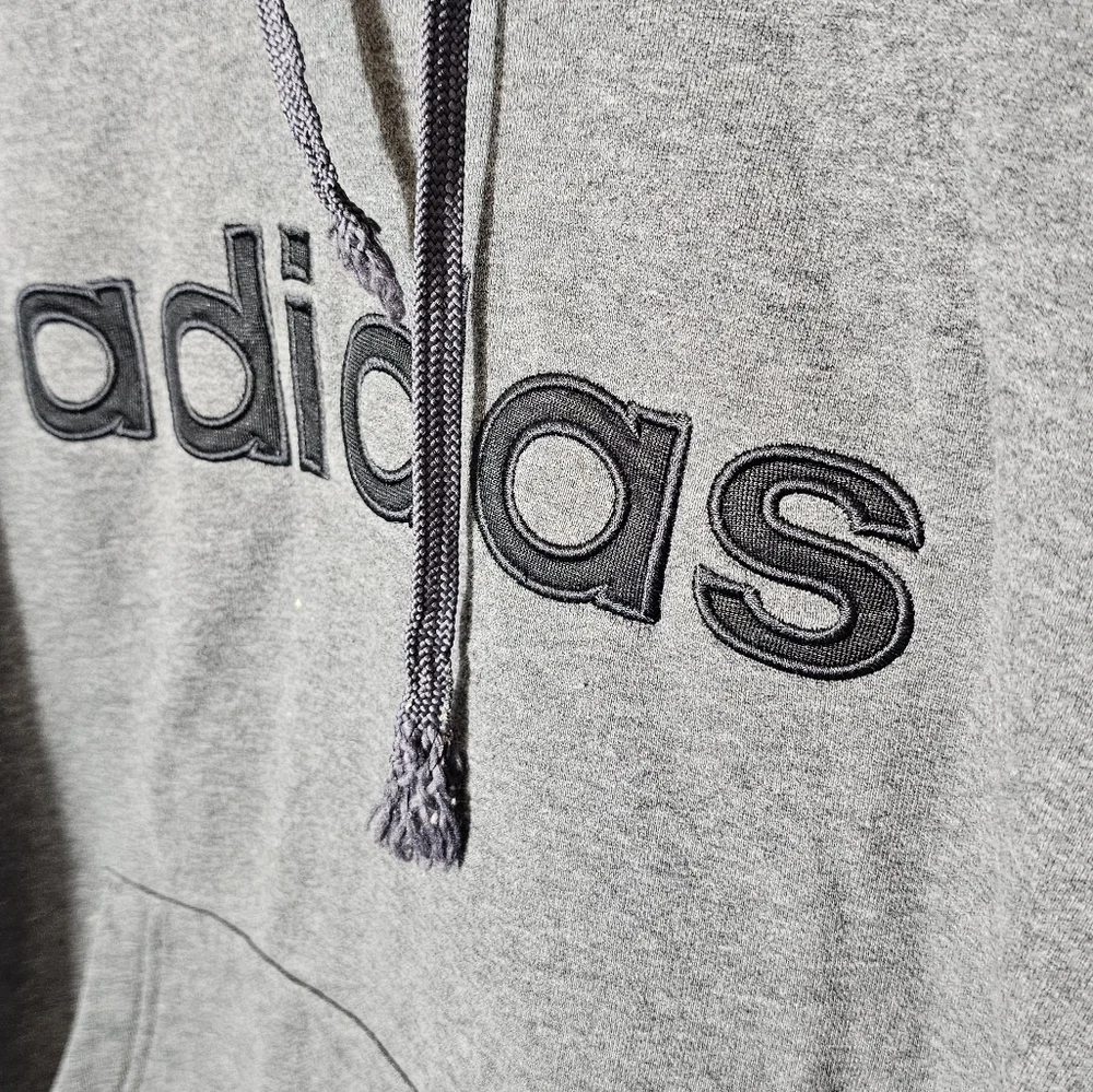 Adidas Men's Gray 2005 Vintage Hoodie Men's Size Large *See flaws
